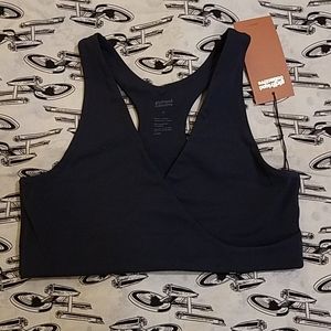 Girlfriend Collective Navy May Crossover Bra